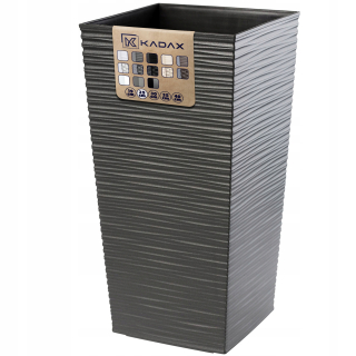 Kadax kvetináč 24 cm x 24 x 46,5 cm priemer 24 cm plast odtiene sivej a striebornej